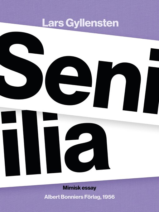 Title details for Senilia by Lars Gyllensten - Available